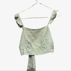 Cropped Tie Back Top